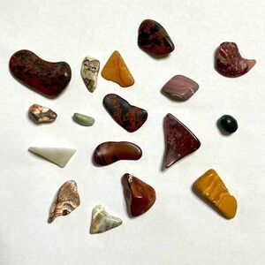 Stones Tumbles Mixed Tumbled Stones Lot of 17